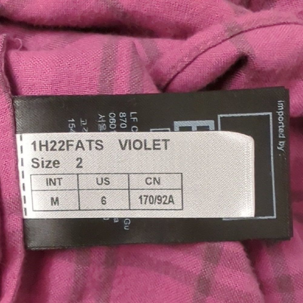 ba&sh Fuchsia Checkered Ruffle Blouse - Picture 6 of 8